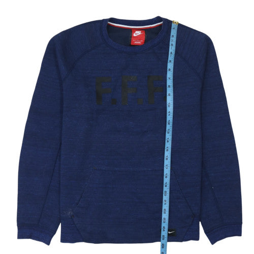 Nike Mens Blue F.F.F. Crew Neck Cotton Blend Sweatshirt L
