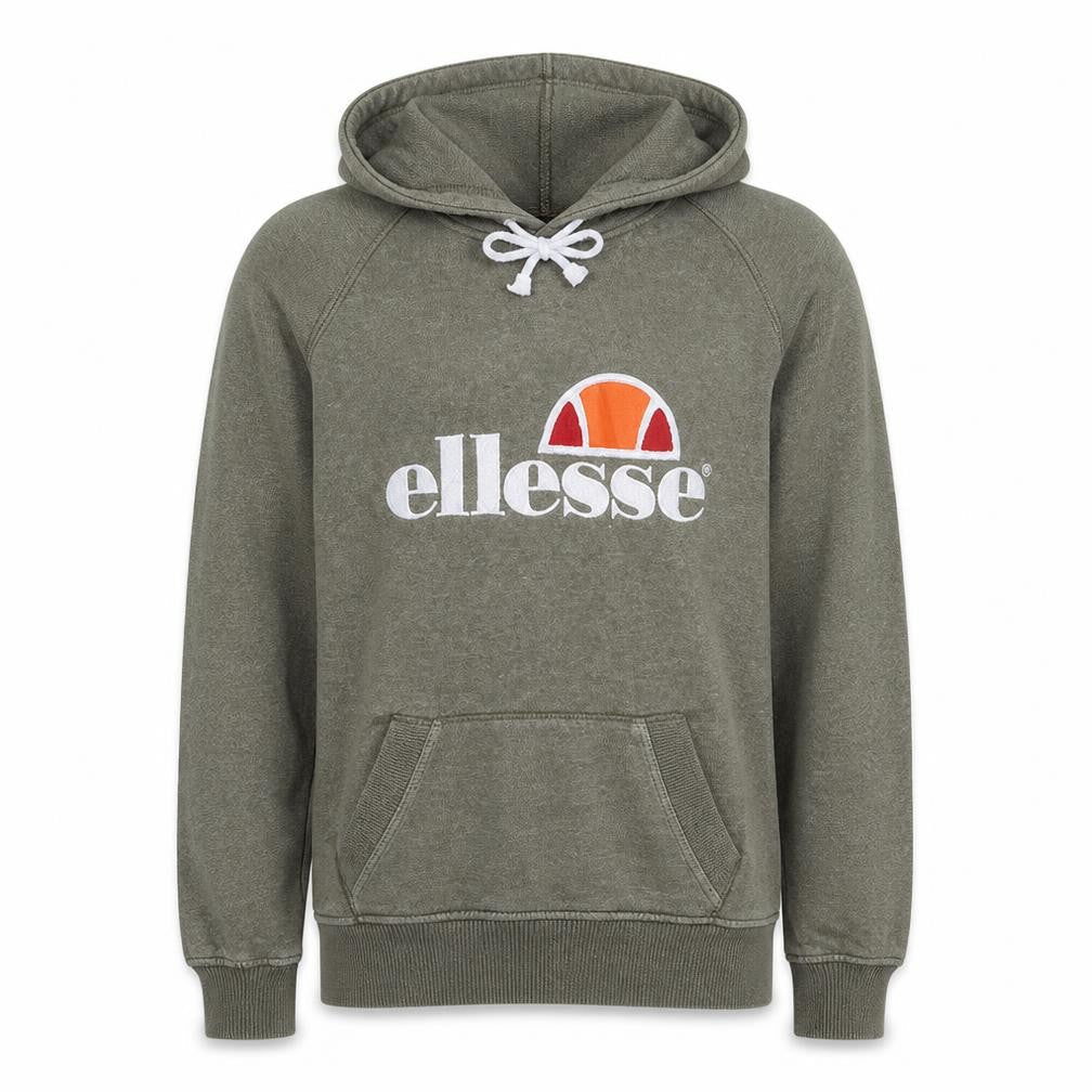 Ellesse Mens Green Pullover Hoodie S Regular Fit Graphic Logo