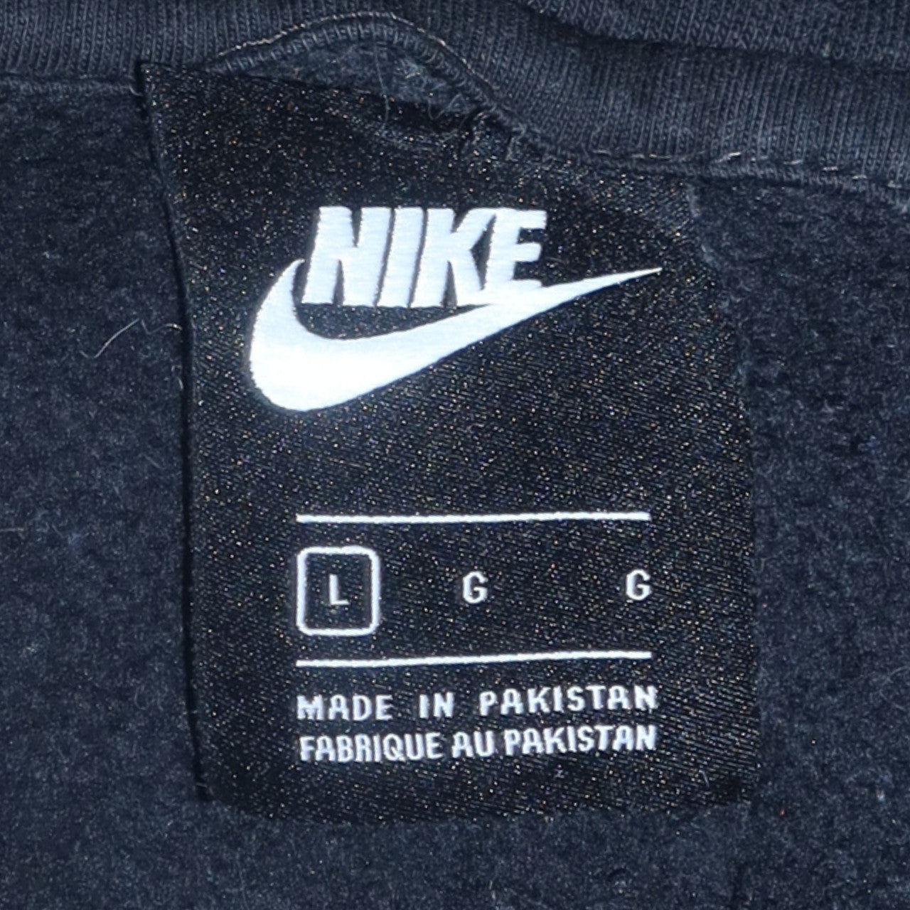 Nike Men's Black Pullover Hoodie L Logo Sports Fleece Sweatshirt