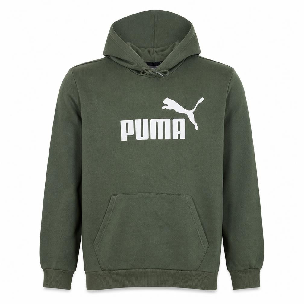 Puma Men's Green Pullover Hoodie L Regular Fit Sportswear
