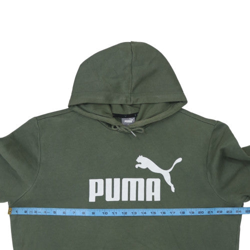 Puma Men's Green Pullover Hoodie L Regular Fit Sportswear