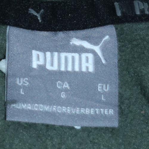 Puma Men's Green Pullover Hoodie L Regular Fit Sportswear