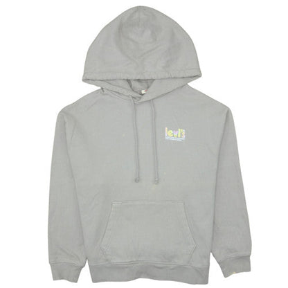 Levi's Women's Grey Pullover Hoodie L Cotton Graphic Print
