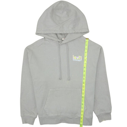 Levi's Women's Grey Pullover Hoodie L Cotton Graphic Print