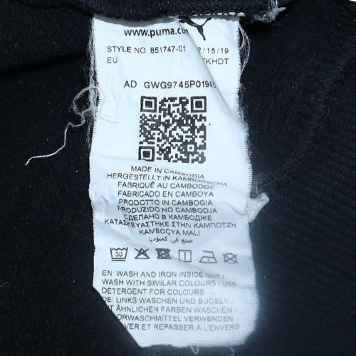 Puma Men's Black XS Pullover Sweatshirt Crew Neck Graphic Sportswear