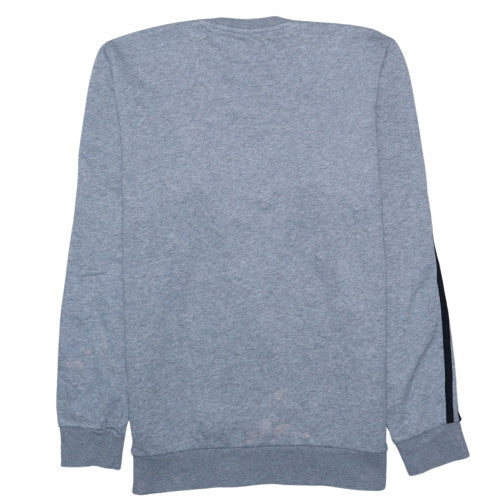 Adidas Men’s Grey Pullover Sweatshirt M Crew Neck Logo Sports