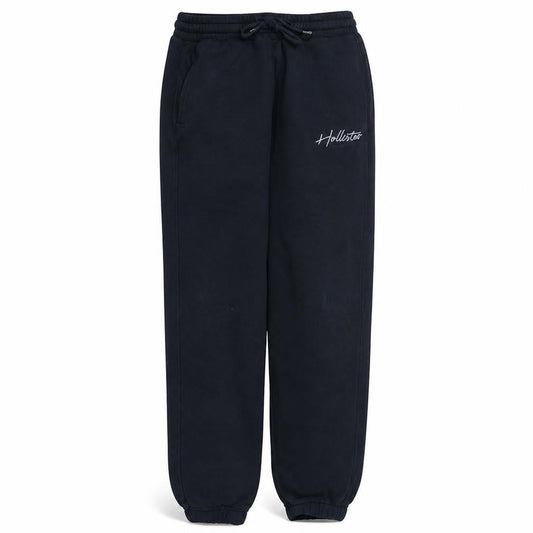 Hollister Men's Black Fleece Sweatpants S Regular Fit Logo Casual