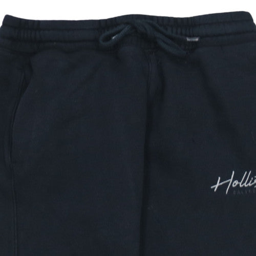 Hollister Men's Black Fleece Sweatpants S Regular Fit Logo Casual