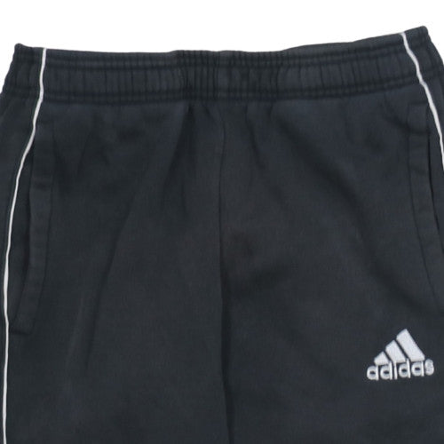 Adidas Men's Black Jogger Sweatpants S Regular Tapered Fleece