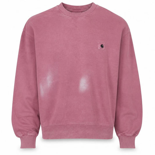 Carhartt WIP Women's Pink Nelson Sweatshirt L Cotton Crew Neck