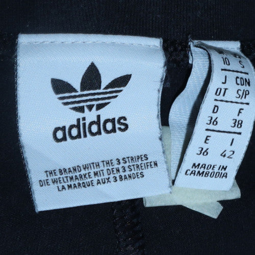 Adidas Womens Black 3-Stripes Cotton Stretch Leggings Size 10