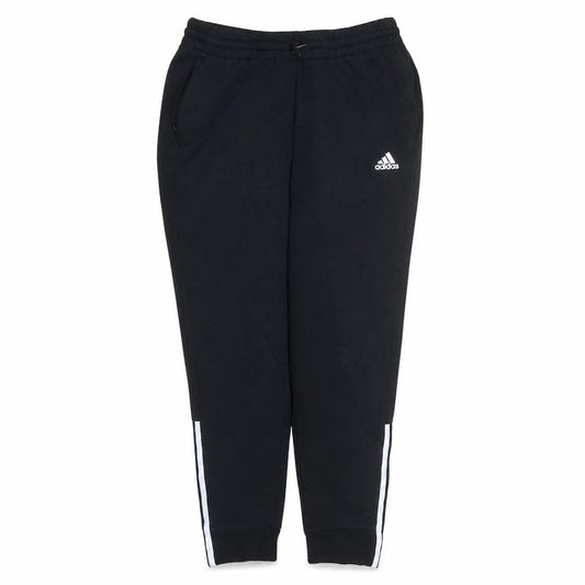 Adidas Womens Black Jogger Trousers Size M Fleece Elastic Waist