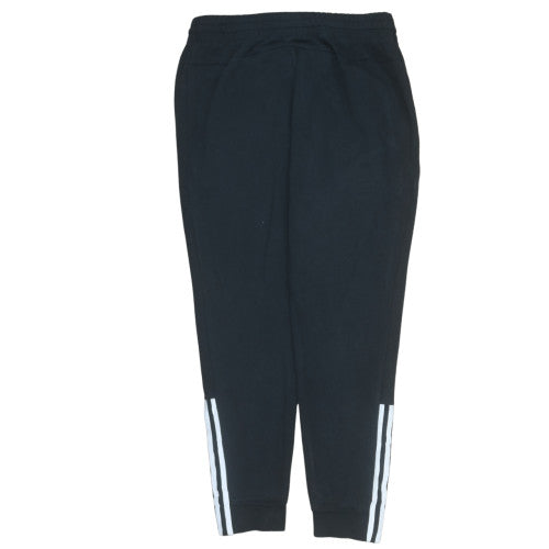 Adidas Womens Black Jogger Trousers Size M Fleece Elastic Waist