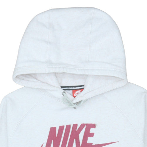 Nike Women’s White Pullover Hoodie Medium – Air Logo Graphic Sweatshirt
