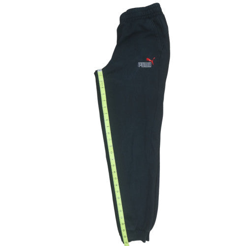 Puma Boys Black Jogger Trousers 13-14 Years Fleece Elastic Waist Casual