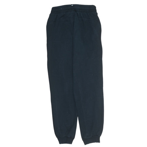 Puma Boys Black Jogger Trousers 13-14 Years Fleece Elastic Waist Casual
