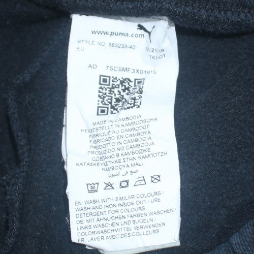 Puma Boys Black Jogger Trousers 13-14 Years Fleece Elastic Waist Casual
