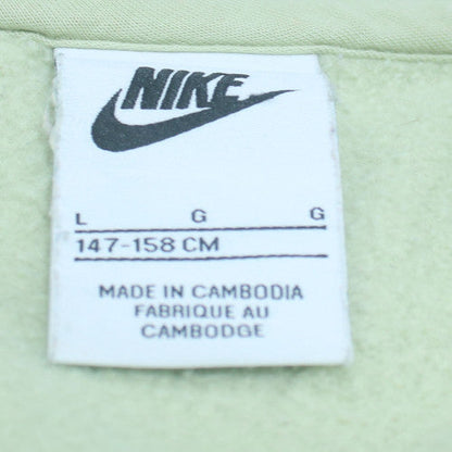Additional view of Nike girls’ green crew neck pullover sweatshirt, size L, 147-158 cm