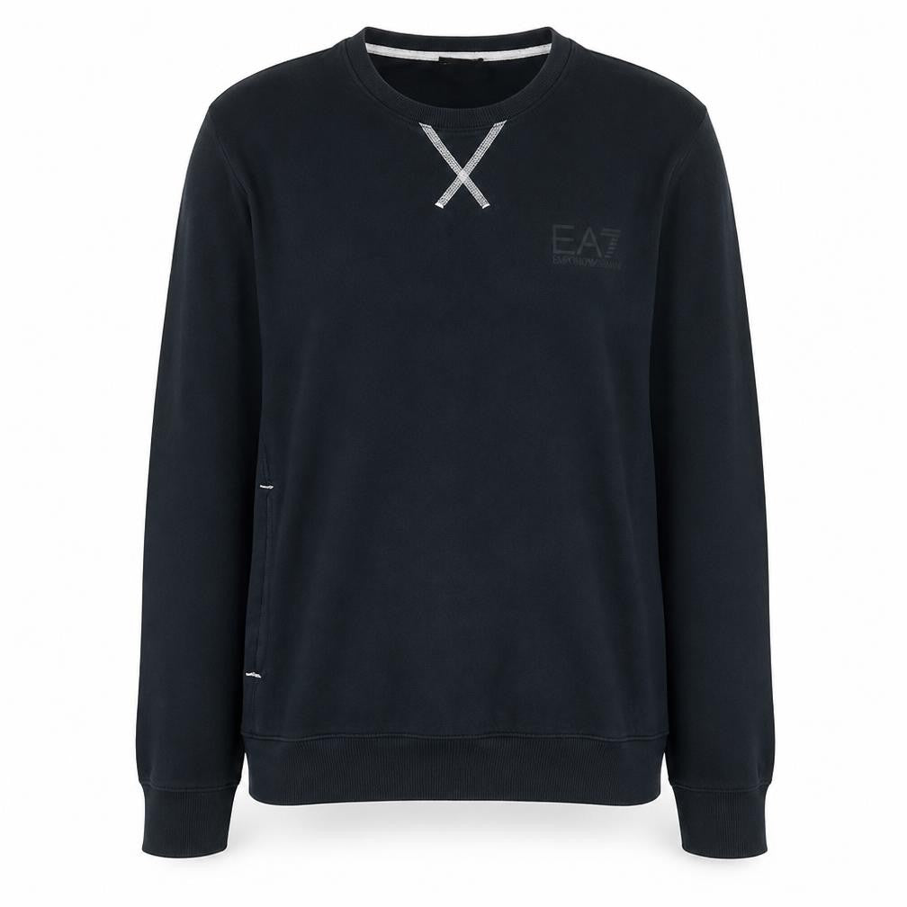 Emporio Armani EA7 Men's Black Pullover Crew Neck Sweatshirt Size S