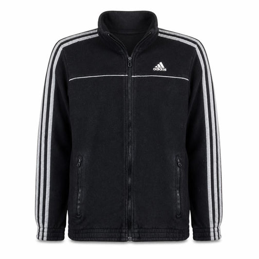 Adidas Men's Black Small Track Jacket Full Zip Cotton Activewear