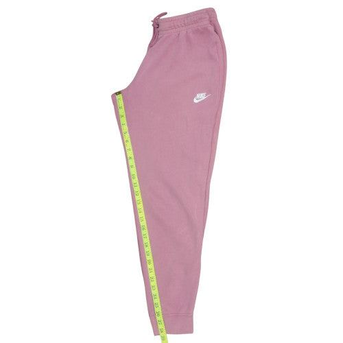 Nike Womens Pink Fleece Sweatpants M Regular Fit Casual Joggers