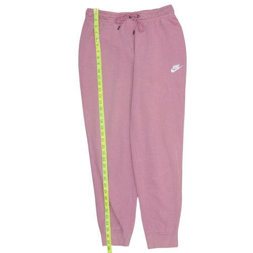 Nike Womens Pink Fleece Sweatpants M Regular Fit Casual Joggers