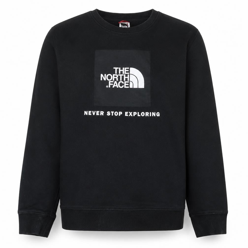 The North Face Boys Black XL Crew Neck Pullover Sweatshirt 100% Cotton