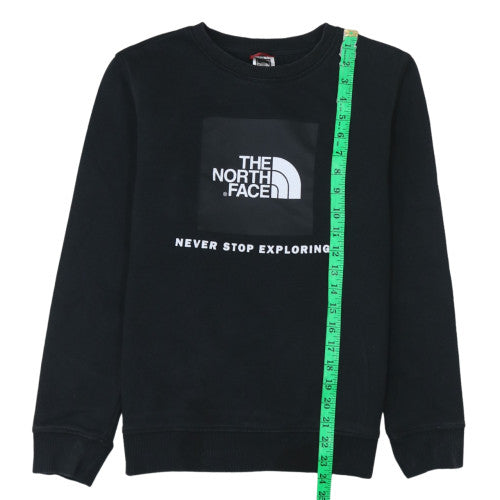 The North Face Boys Black XL Crew Neck Pullover Sweatshirt 100% Cotton