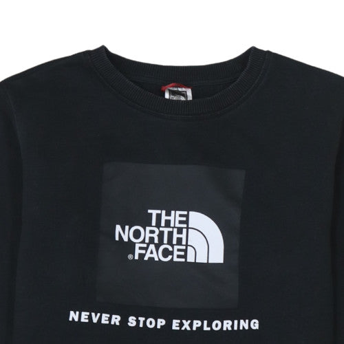 The North Face Boys Black XL Crew Neck Pullover Sweatshirt 100% Cotton