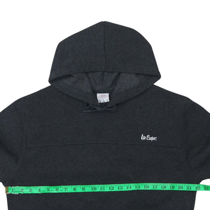 Back view of Lee Cooper Men’s Black Pullover Hoodie, size M, Regular Fit