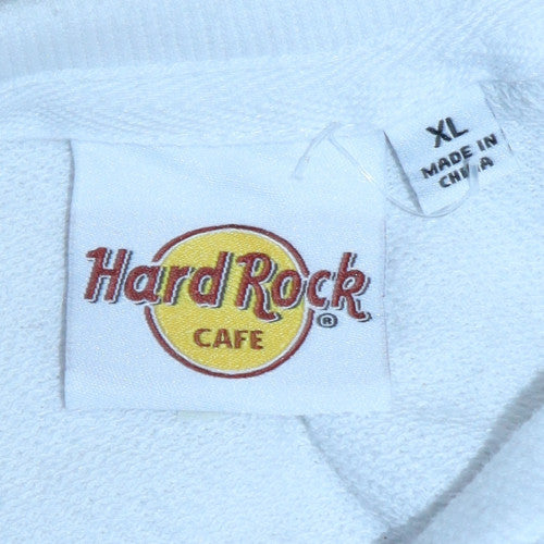 Hard Rock Cafe Women's White XL Pullover Sweatshirt London Logo