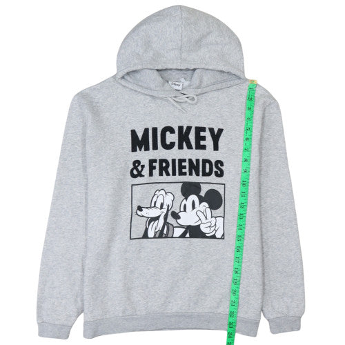 Disney Women Grey Hoodie Sweatshirt M Mickey & Friends Pullover