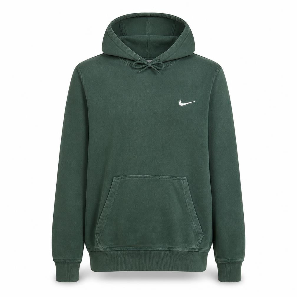 Nike Men's Green Pullover Hoodie M Cotton Blend Classic Fit