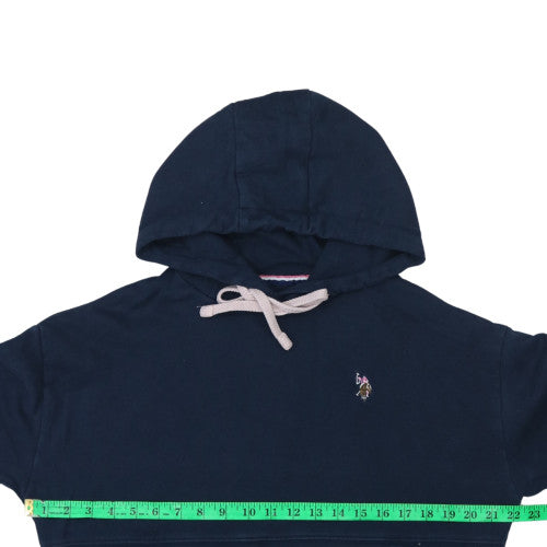 U.S. Polo Assn. Womens Navy Blue Cotton Pullover Hoodie XS