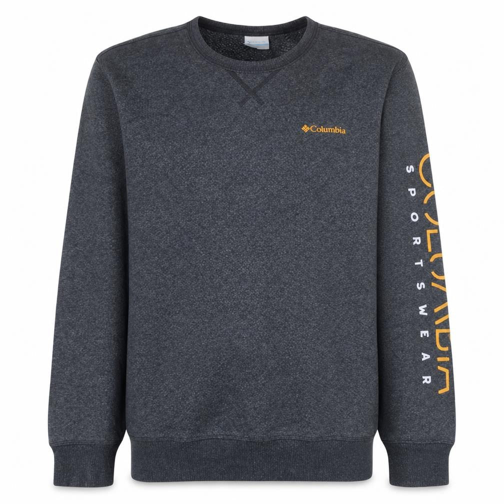 Columbia Men's Grey Logo Pullover Sweatshirt M Regular Fit