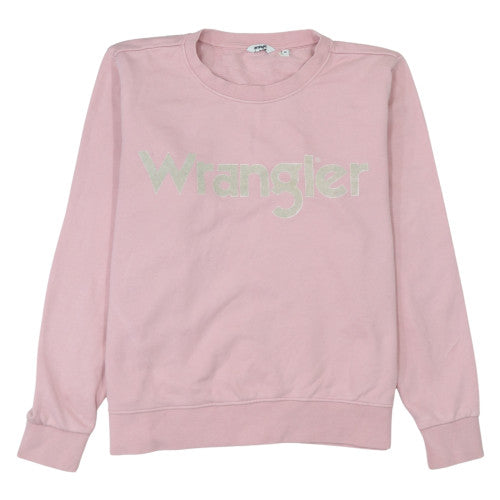 Wrangler Womens Pink Crew Neck Pullover Sweatshirt Size M