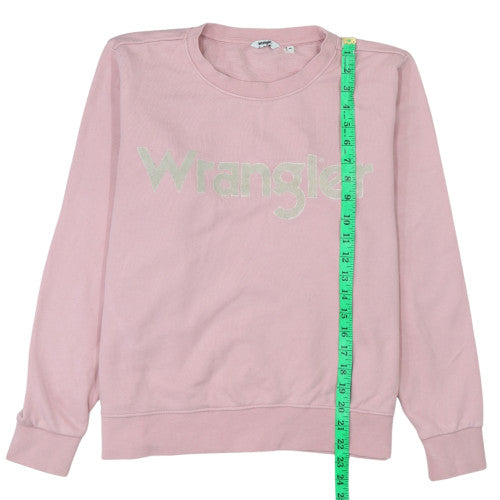 Wrangler Womens Pink Crew Neck Pullover Sweatshirt Size M