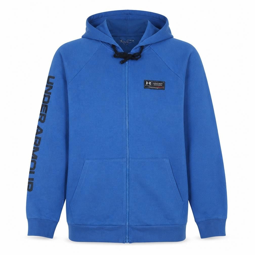 Under Armour Men Blue XL Full Zip Hoodie Fleece Sportswear