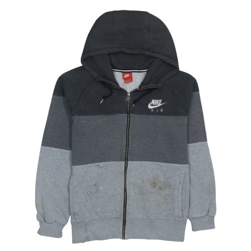Nike Men's Grey Full Zip Hoodie Size M Sports Fleece