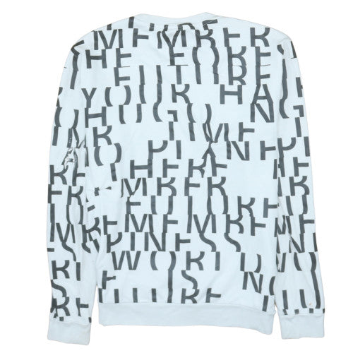 Hugo Boss Men's White Graphic Print Pullover Sweatshirt M