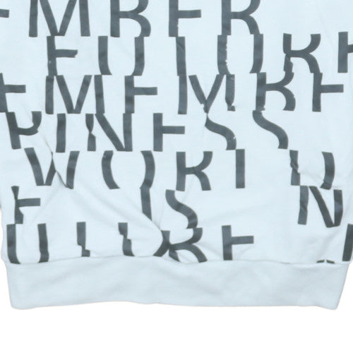 Hugo Boss Men's White Graphic Print Pullover Sweatshirt M