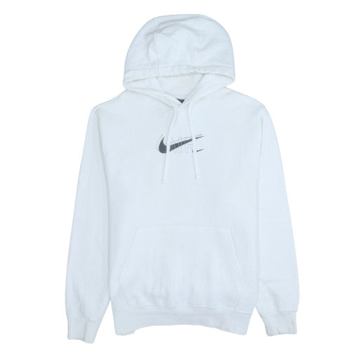 Nike Men's White Pullover Hoodie M Sports Logo Fleece