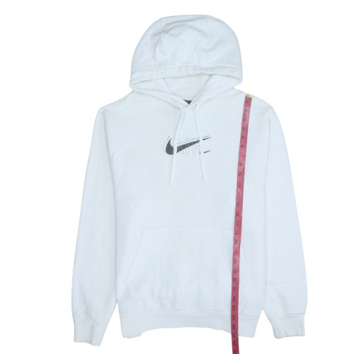 Nike Men's White Pullover Hoodie M Sports Logo Fleece