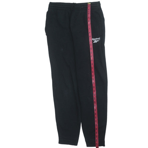Reebok Men's Black Jogger Sweatpants S Regular Fit Fleece Drawstring