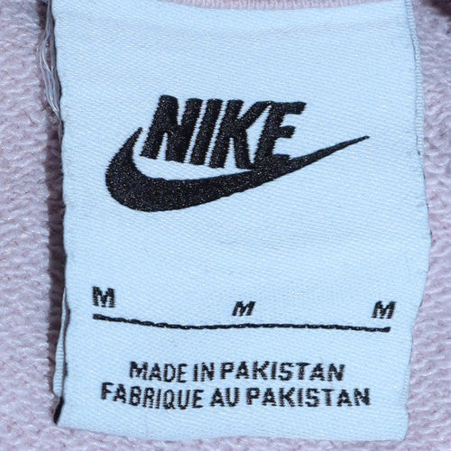 Nike Womens Pink Pullover Hoodie Medium Cotton Blend Sweatshirt