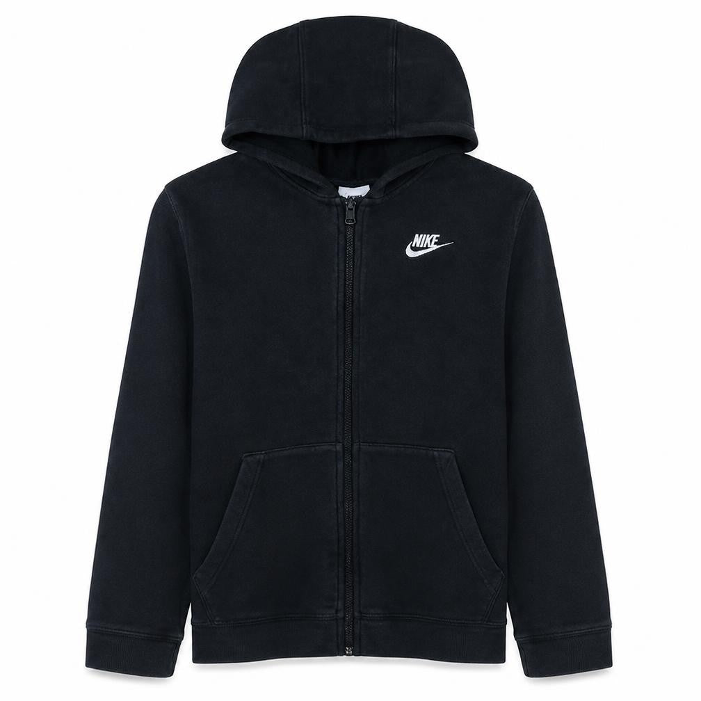 Nike Boys Black Full Zip Fleece Hoodie 13-14 Years Regular Fit