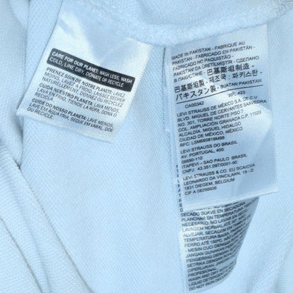 Levi's Women's White Crew Neck Pullover Sweatshirt L Logo Print
