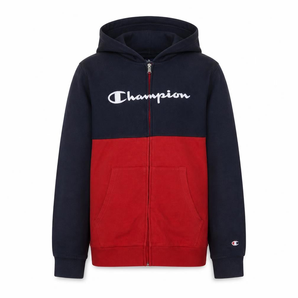 Champion Boys Multicoloured Full Zip Hoodie 2XL Fleece Logo Sweatshirt