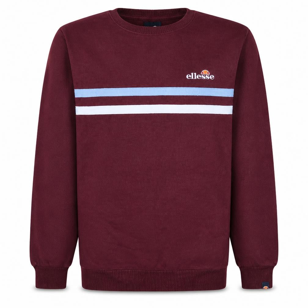 Ellesse Men’s Brown Striped Pullover Sweatshirt Size L