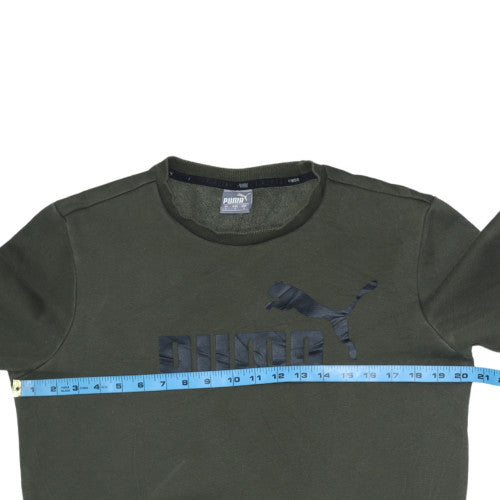 Puma Men's Green Pullover Crew Neck Sweatshirt Size S